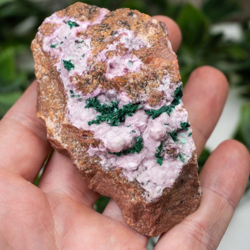 Cobaltoan Calcite with Malachite #2
