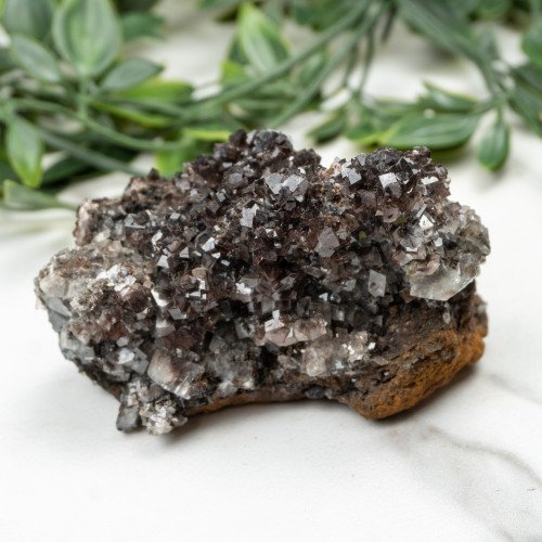 Smoky Fluorite with Colorless Fluorite #1