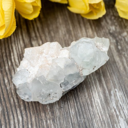 Fluorite with Calcite on Galena #1