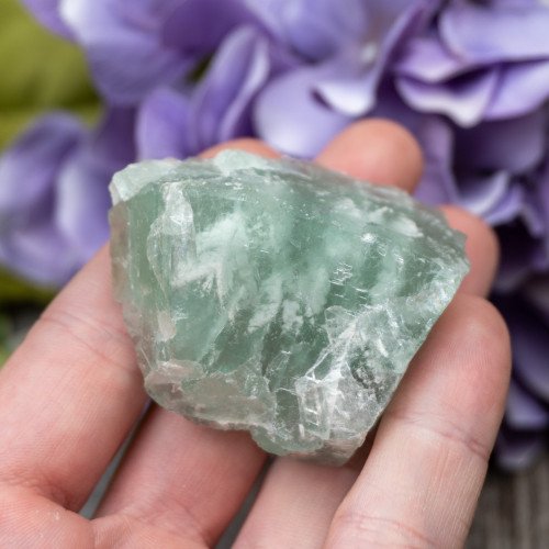 Green Fluorite with Calcite #1