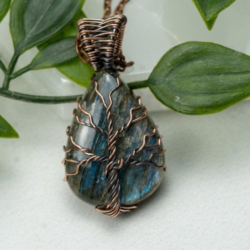 Labradorite Tree of Life Necklace #3