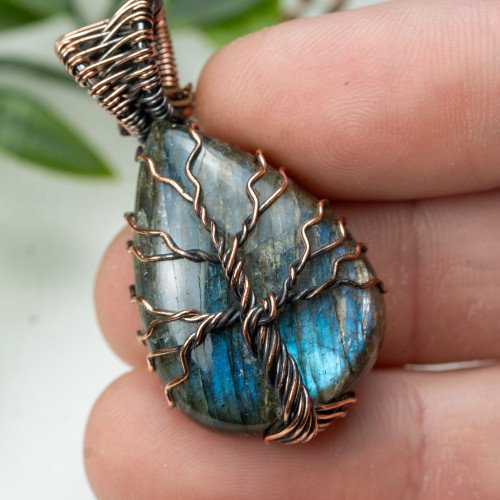 Labradorite Tree of Life Necklace #3