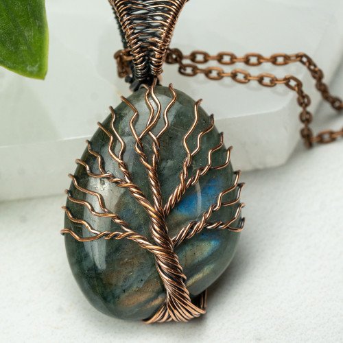 Labradorite Tree of Life Necklace #2