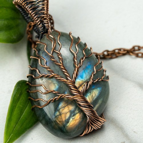 Labradorite Tree of Life Necklace #2