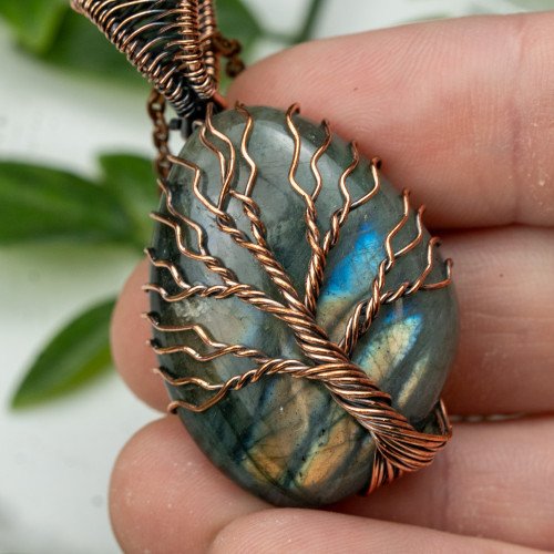 Labradorite Tree of Life Necklace #2