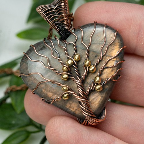 Labradorite Tree of Life Necklace #1