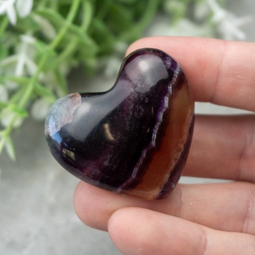 Rainbow Fluorite Heart #1