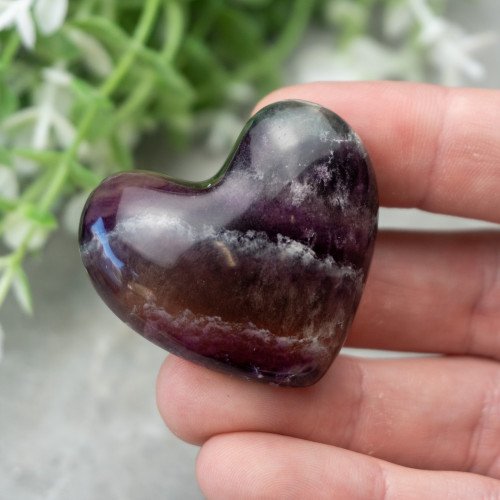 Rainbow Fluorite Heart #1