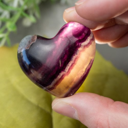 Rainbow Fluorite Heart #1