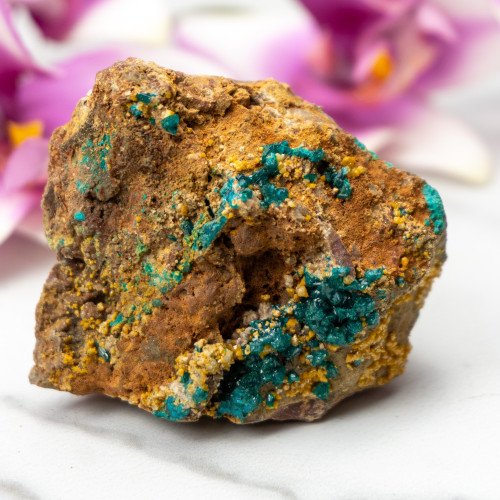 Dioptase with Mimetite #9