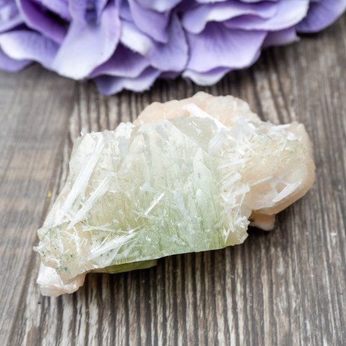 Green Apophyllite with Scolecite and Stilbite #15