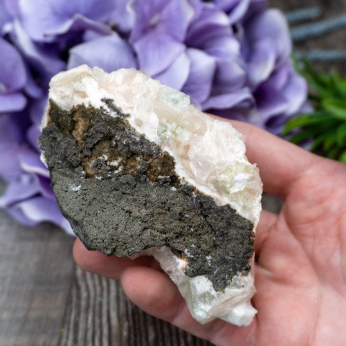 Green Apophyllite with Scolecite and Stilbite #12