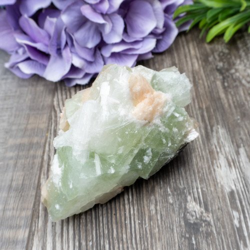 Green Apophyllite with Scolecite and Stilbite #11