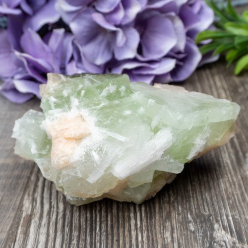 Green Apophyllite with Scolecite and Stilbite #11
