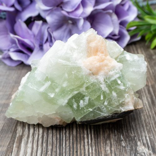 Green Apophyllite with Scolecite and Stilbite #11