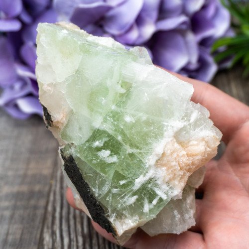 Green Apophyllite with Scolecite and Stilbite #11
