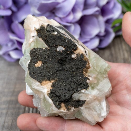 Green Apophyllite with Scolecite and Stilbite #11