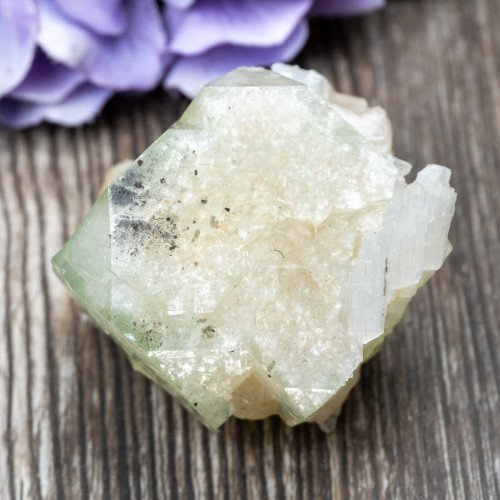 Green Apophyllite with Scolecite and Stilbite #9
