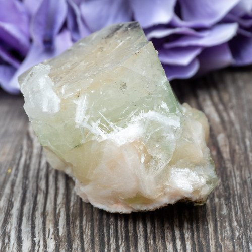 Green Apophyllite with Scolecite and Stilbite #9