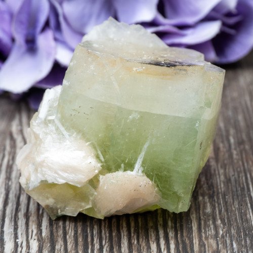 Green Apophyllite with Scolecite and Stilbite #9