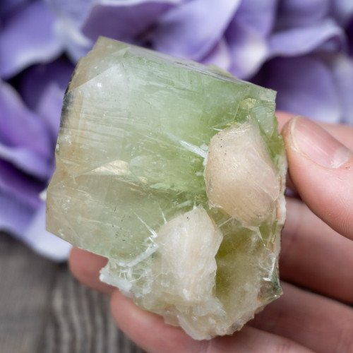 Green Apophyllite with Scolecite and Stilbite #9