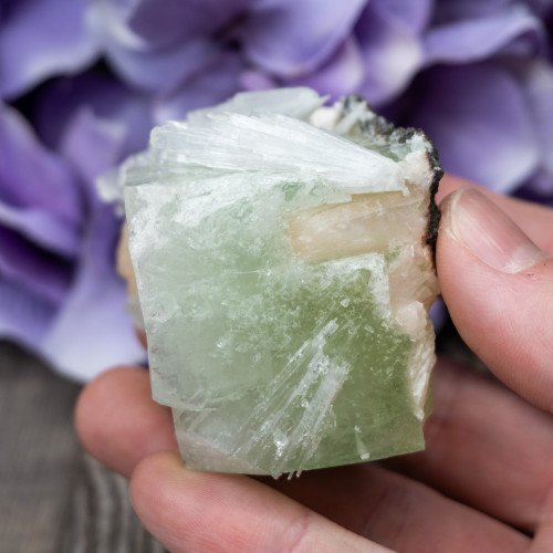 Green Apophyllite with Scolecite and Stilbite #8