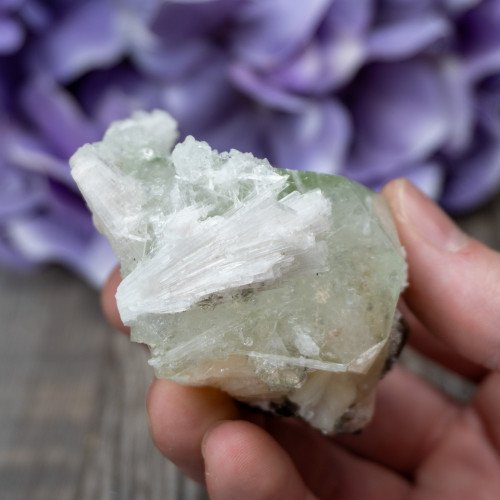 Green Apophyllite with Scolecite and Stilbite #7
