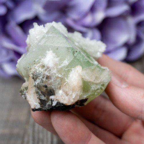Green Apophyllite with Scolecite and Stilbite #7