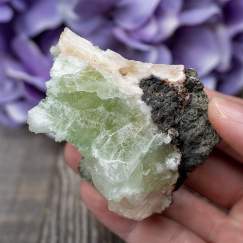Green Apophyllite with Scolecite and Stilbite #6