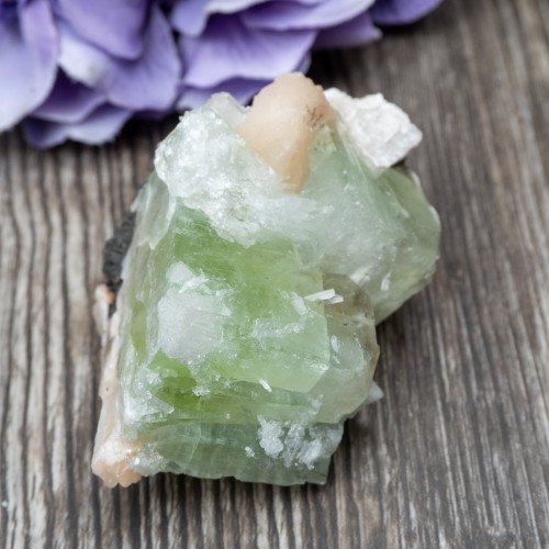 Green Apophyllite with Scolecite and Stilbite #6