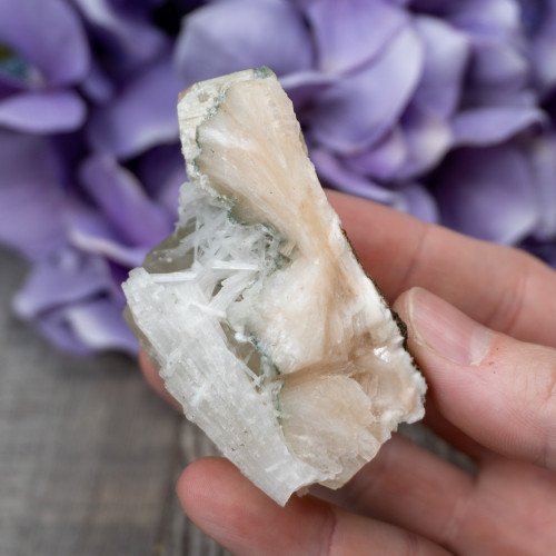 Green Apophyllite with Scolecite and Stilbite #4