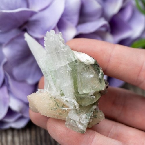 Green Apophyllite with Scolecite and Stilbite #3