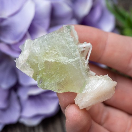 Green Apophyllite with Scolecite and Stilbite #2