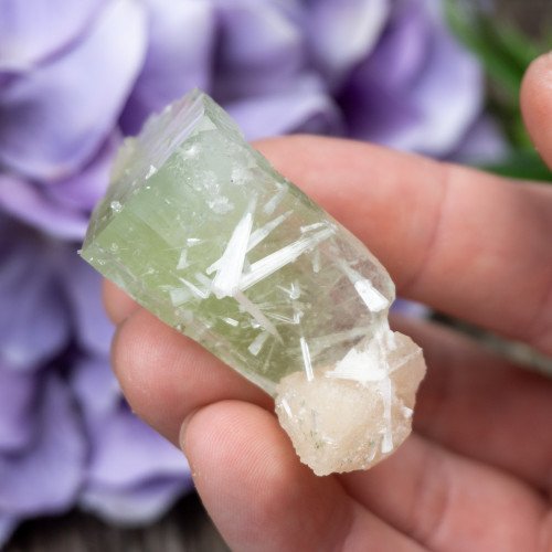 Green Apophyllite with Scolecite and Stilbite #2