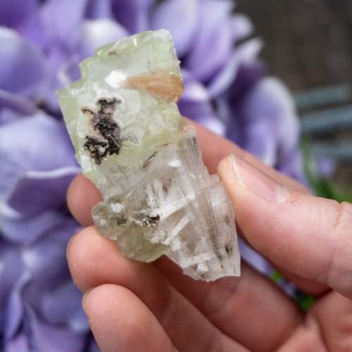 Green Apophyllite with Scolecite and Stilbite #1