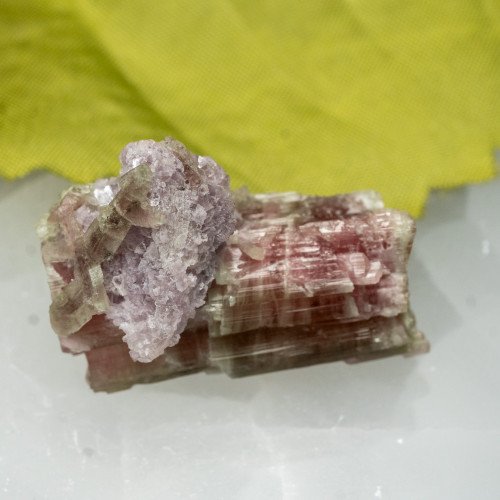 Watermelon Tourmaline on Lepidolite #1