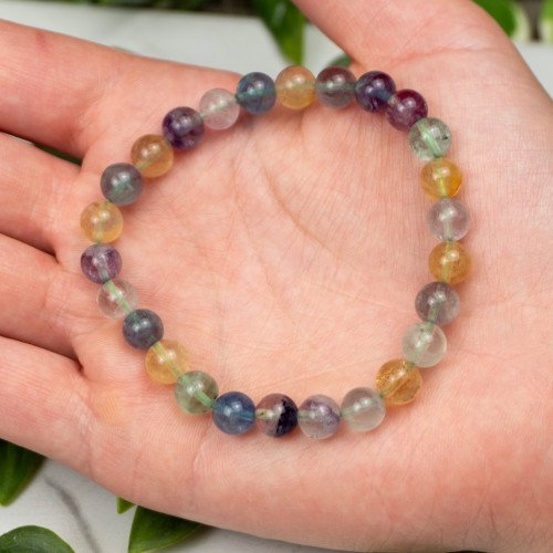 Multi Fluorite Bracelet 8mm