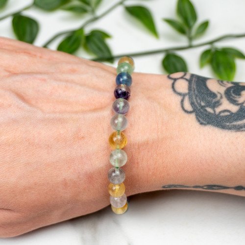 Multi Fluorite Bracelet 8mm