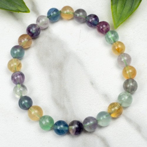 Multi Fluorite Bracelet 8mm