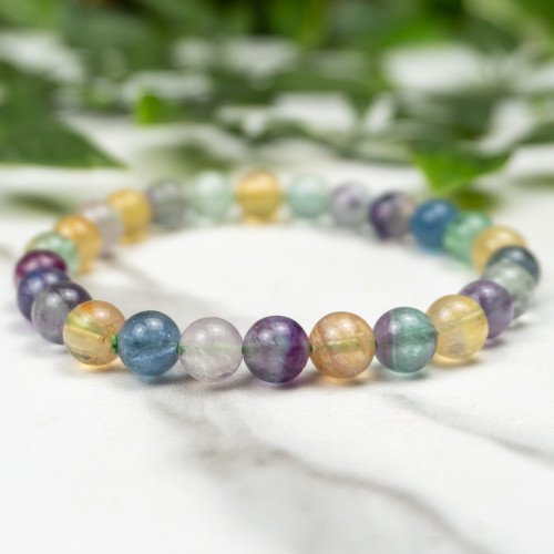 Multi Fluorite Bracelet 8mm