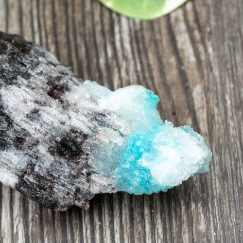 Blue Quartz in Selenite with Black Calcite #3