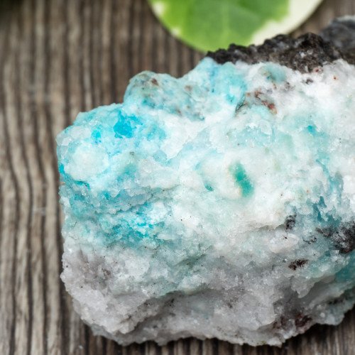 Blue Quartz in Selenite with Black Calcite #1
