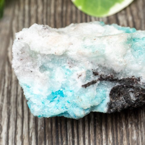 Blue Quartz in Selenite with Black Calcite #1