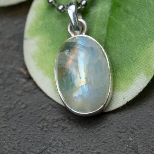 Rainbow Moonstone Necklace #3