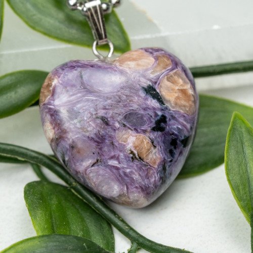 Charoite Heart Necklace #2