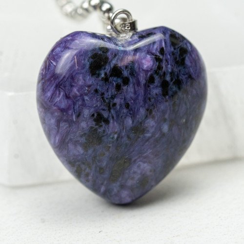 Charoite Heart Necklace #1