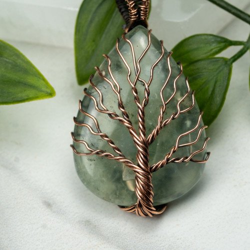 Prehnite Tree of Life Necklace #1