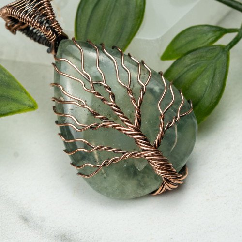 Prehnite Tree of Life Necklace #1