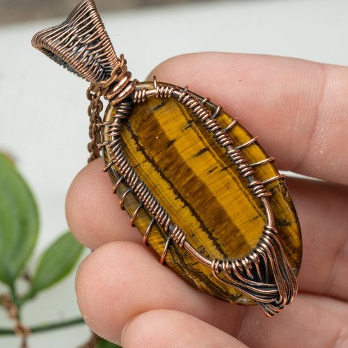 Tiger Eye Tree of Life Necklace #2