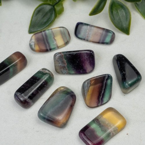 Rainbow Fluorite Tumbled